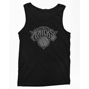 NEW York Knicks Tonal Monochrome Logo Tank Top BLACKOUT